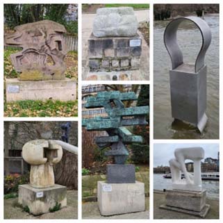 Sculptures Between Pont d’Austerlitz and Pont de la&nbsp;Tournelle