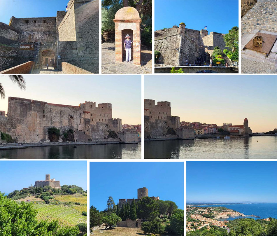 group of images of a building built by the Knights Templar